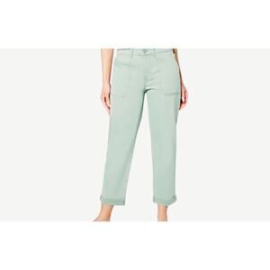 LOGO Lori Goldstein Womens Sage Boyfriend Fray Hem Slant Pockets Jeans Size 26WT